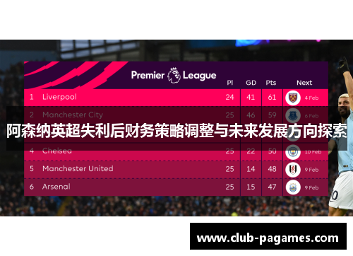 阿森纳英超失利后财务策略调整与未来发展方向探索